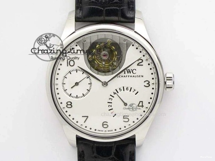 MIROTIME 0325 Portuguese Chrono IW371609 ZF 1:1 Best Edition Black Dial on Black Leather Strap A SmartChoice 7100